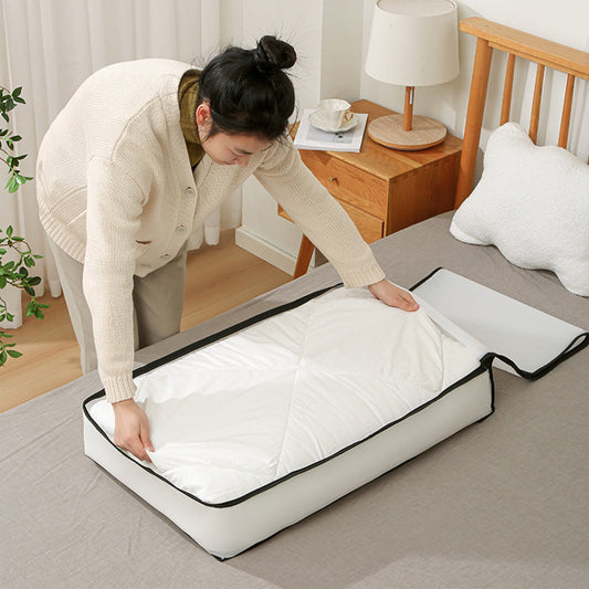 Under-Bed Storage Bag with Double-Sided Zipper, Frosted Clear, 31.5 x 23.6 x 9.8 Inches - Image 2