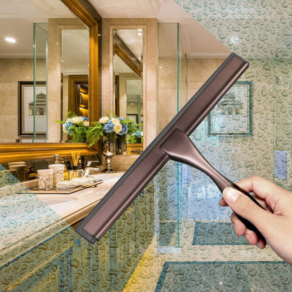 Shower Squeegee with Silicone Blade and Stainless Steel Handle, 10 Inches - Image 3