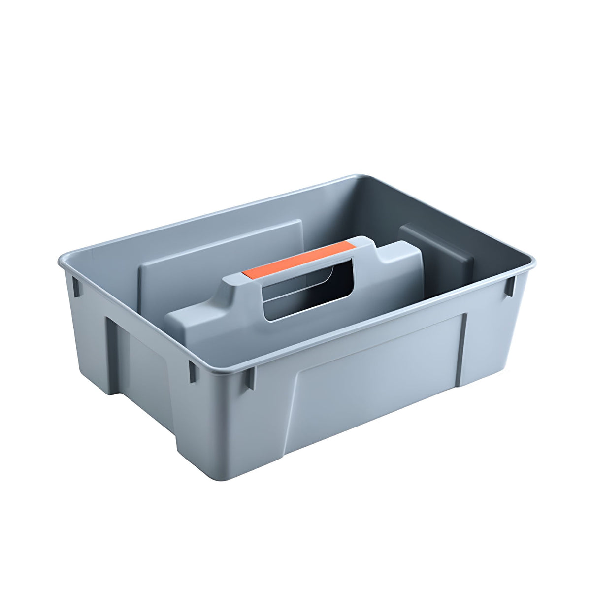 Two-Compartment Cleaning Caddy with Molded Handle, 14.37 x 10.04 x 4.72 Inches