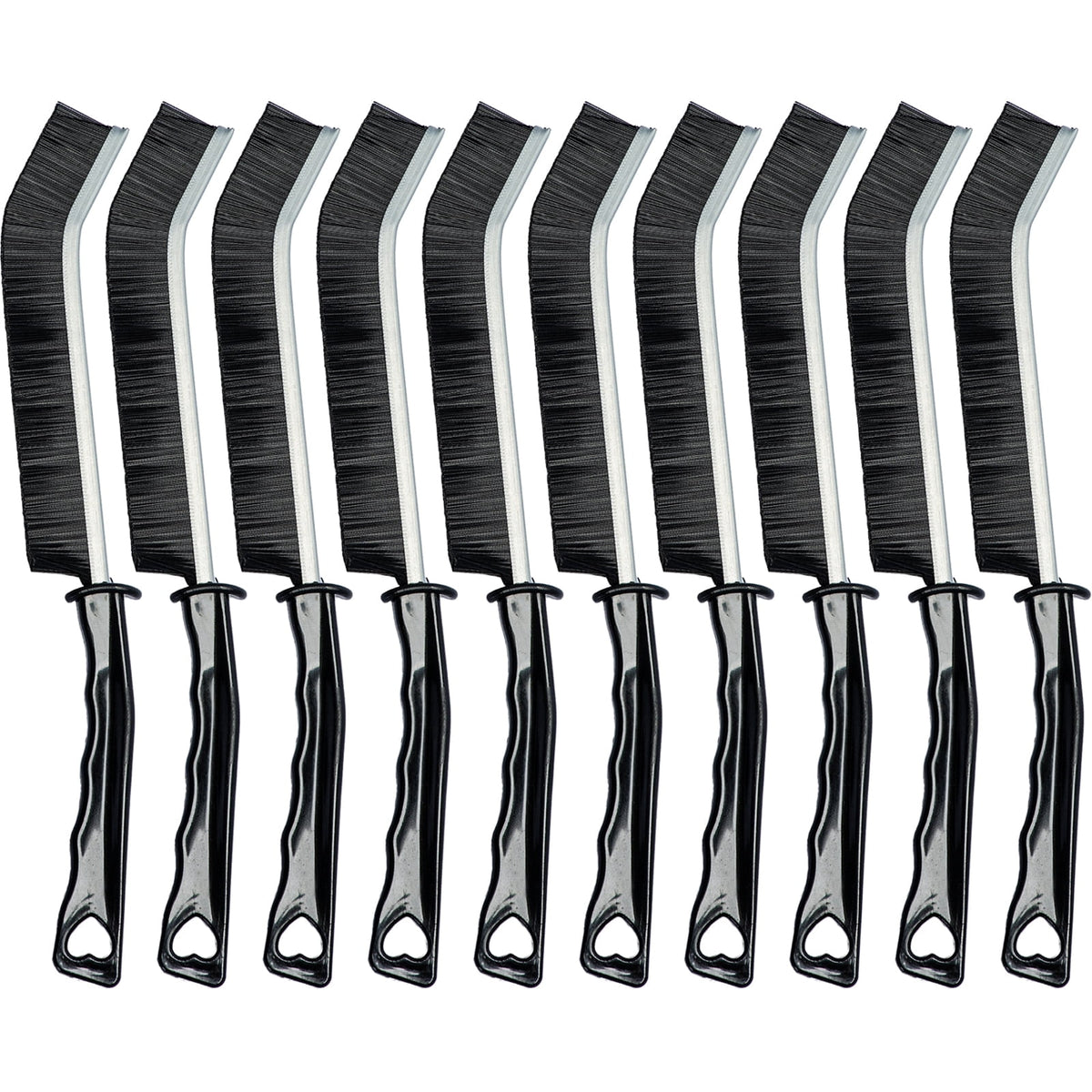 Crevice Cleaning Brush Set, 10 Pieces, Stiff Bristles for Grout and Window Tracks