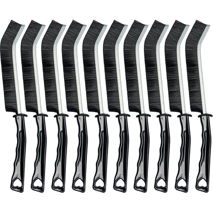 Crevice Cleaning Brush Set, 10 Pieces, Stiff Bristles for Grout and Window Tracks