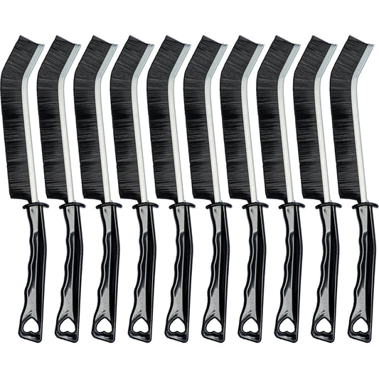 Crevice Cleaning Brush Set, 10 Pieces, Stiff Bristles for Grout and Window Tracks