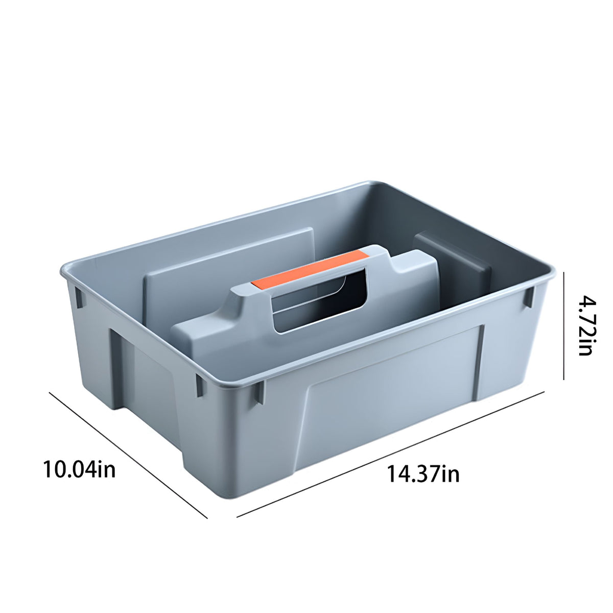 Two-Compartment Cleaning Caddy with Molded Handle, 14.37 x 10.04 x 4.72 Inches - Image 4