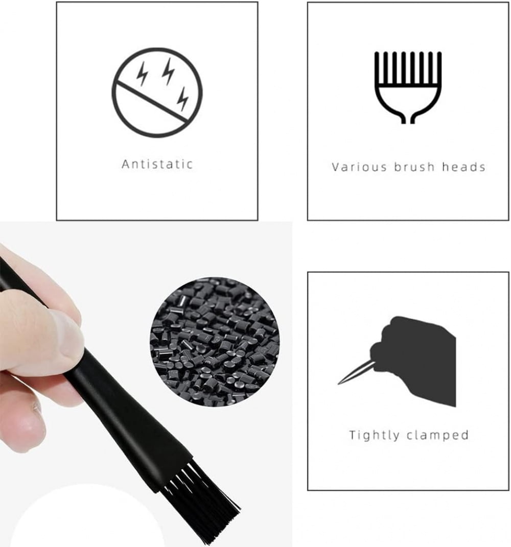 Detail Cleaning Brush Set of 6 with Anti-Static Nylon Bristles - Image 5