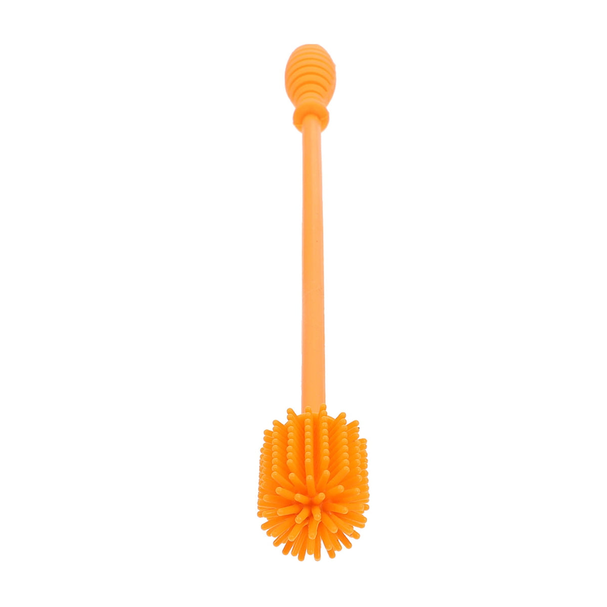 Silicone Bottle Brush with Long Handle, 14.93 Inches, Orange