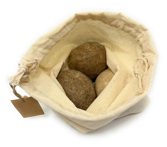 Felted Alpaca Wool Dryer Balls, Set of 3, Fragrance-Free and Reusable