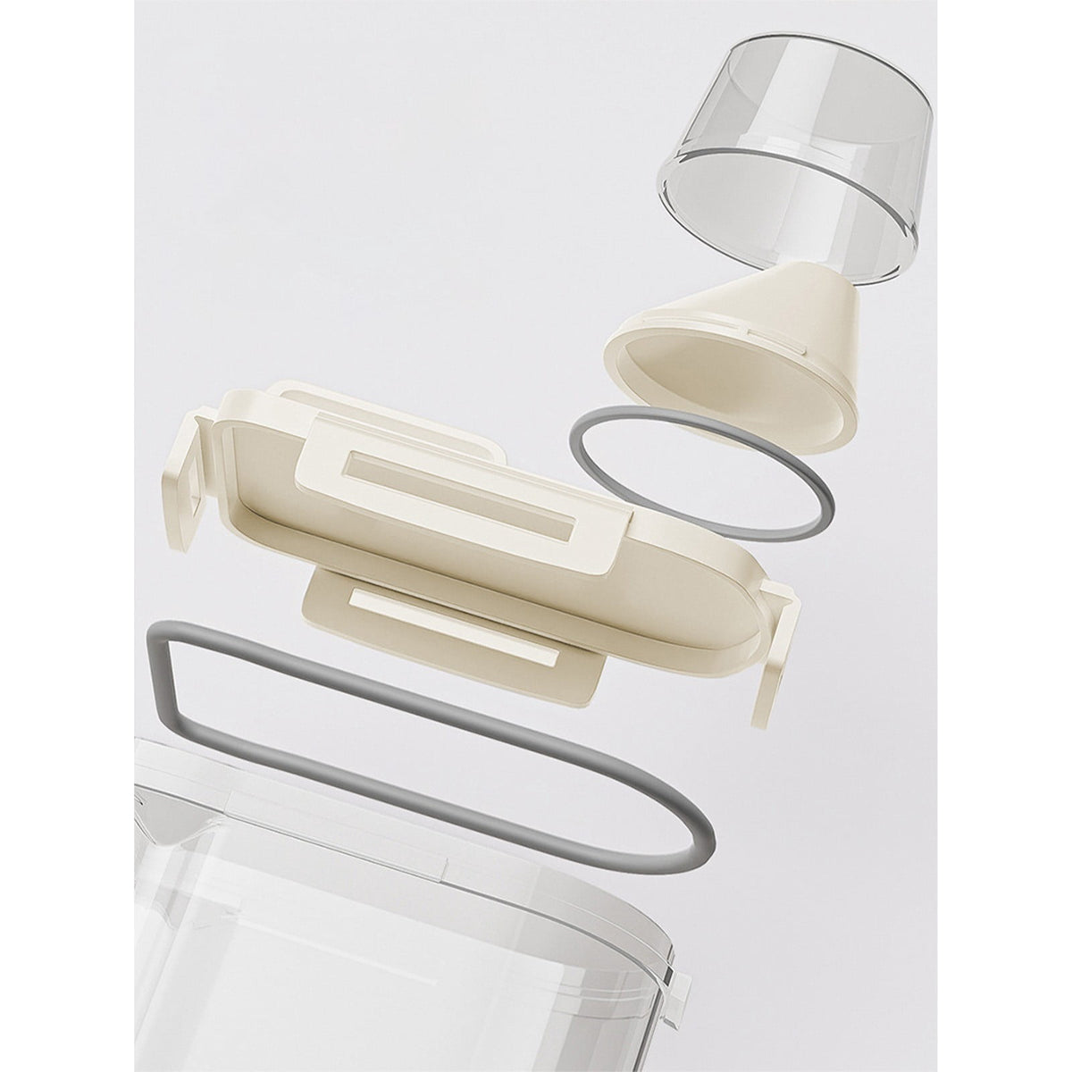 Airtight Dry Food Container with Pouring Spout, Measuring Cup and Handle - Image 5