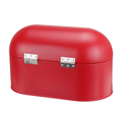 Countertop Bread Box in Powder-Coated Steel, 13 x 7 x 7.5 Inches, Red