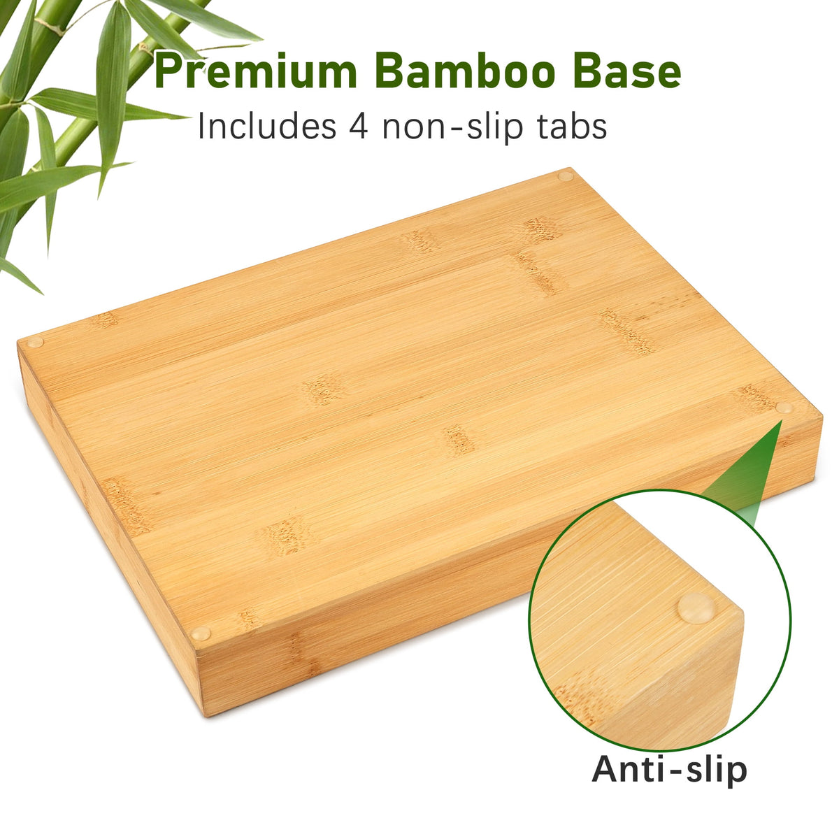 Bamboo Cutlery Drawer Organizer with Five Deep Compartments, 33 x 24 x 4.5 cm - Image 3