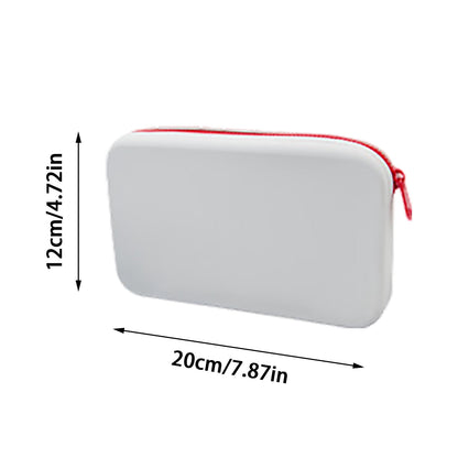 Silicone Travel Toiletry Pouch with Zip Closure and Carry Handle - Image 2