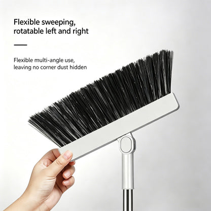 Broom and Dustpan Set with Long Handle, 180-Degree Rotating Head and Comb Teeth - Image 5