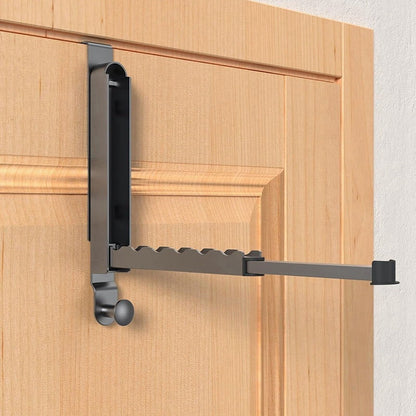 Over-the-Door Folding Drying Rack in Aluminum Alloy with Retractable Rod - Image 3