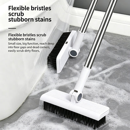 Broom and Dustpan Set with Long Handle, 180-Degree Rotating Head and Comb Teeth - Image 4