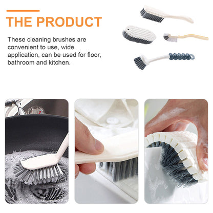 Scrub Brush Set of 4 in Assorted Colors for Kitchen, Bath and Laundry - Image 6
