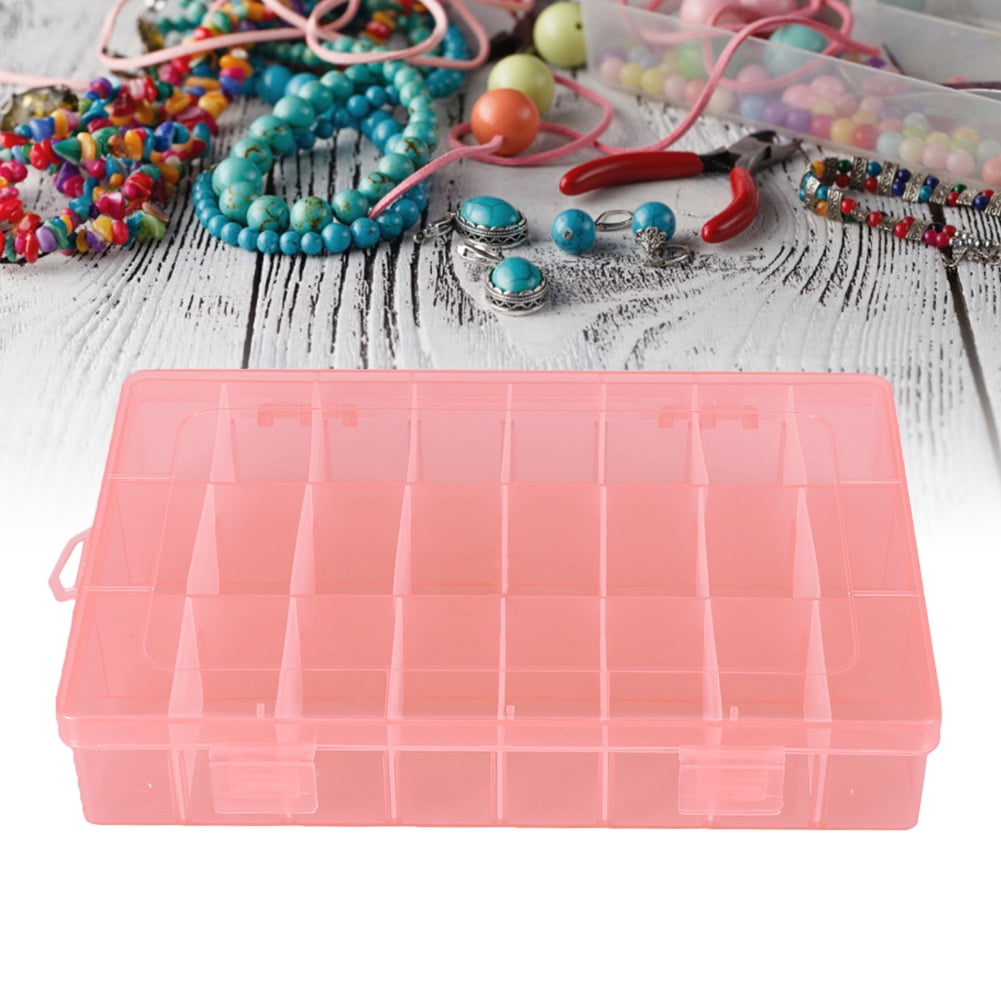 24-Compartment Storage Box with Removable Dividers and Clear Dust-Proof Lid - Image 4