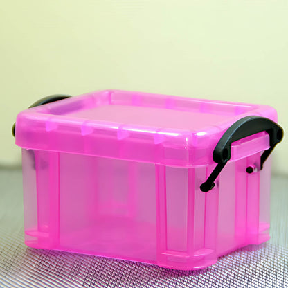 Mini Clear Storage Box with Locking Lid, 0.14 Liter, Bright Colors - Image 6