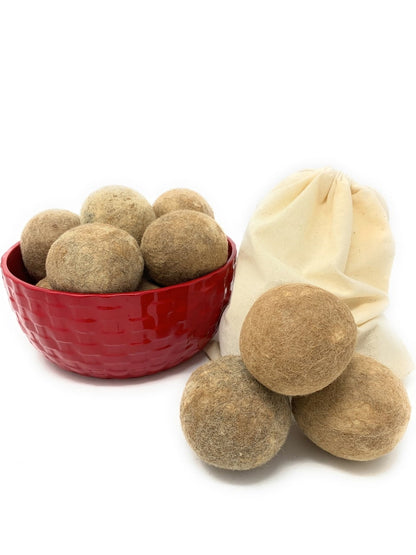Felted Alpaca Wool Dryer Balls, Set of 3, Fragrance-Free and Reusable - Image 2