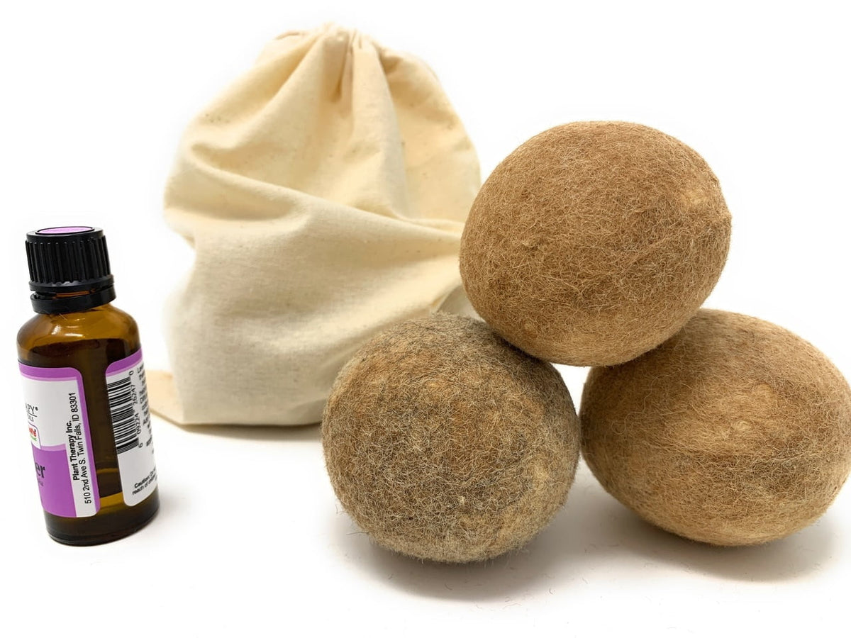 Felted Alpaca Wool Dryer Balls, Set of 3, Fragrance-Free and Reusable - Image 4