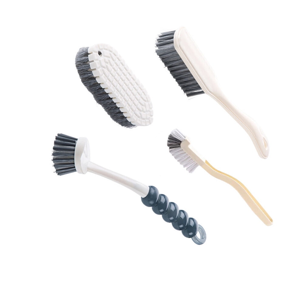 Scrub Brush Set of 4 in Assorted Colors for Kitchen, Bath and Laundry