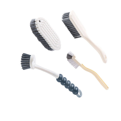 Scrub Brush Set of 4 in Assorted Colors for Kitchen, Bath and Laundry