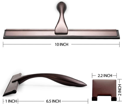 Shower Squeegee with Silicone Blade and Stainless Steel Handle, 10 Inches - Image 2