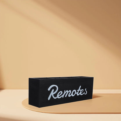 Wooden Remote Control Caddy with Four Slots for Coffee Table or Nightstand - Image 4