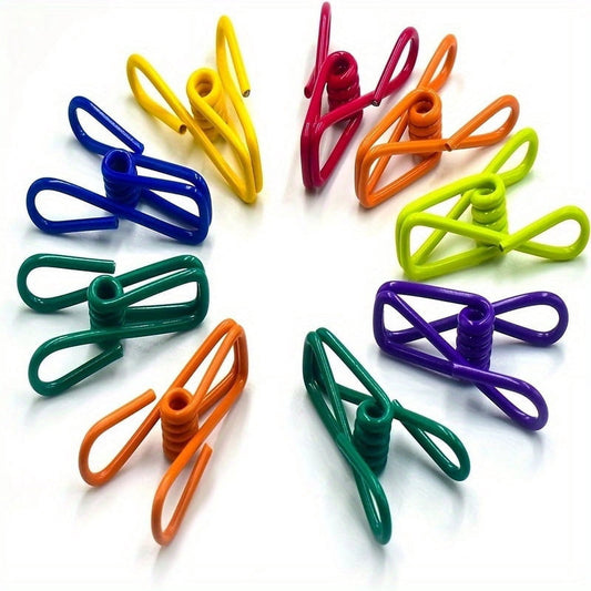 Heavy-Duty Bag Clips, 10-Pack, PVC-Coated Handles with Non-Slip Grip